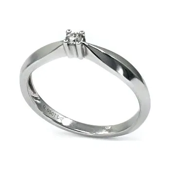Prsten Gems Zásnubní diamantový prsten 0,05ct Velikost a váha prstenu: 53