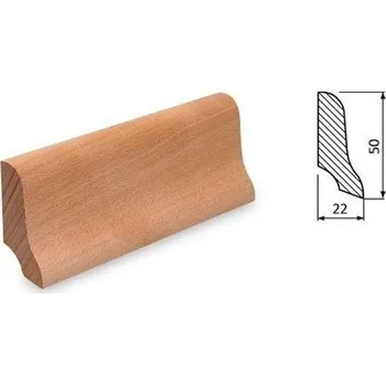 soklová lišta NOVÁK Podlahová - soklová lišta 50x22 buk surový BU5022