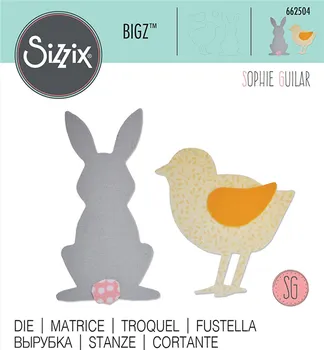 Sizzix Bigz vyřezávací šablona kuře a zajíc