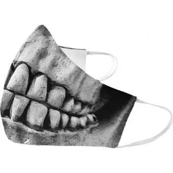 Žertovný předmět Lebka - ochranná rouška s potiskem- Tričkový.cz