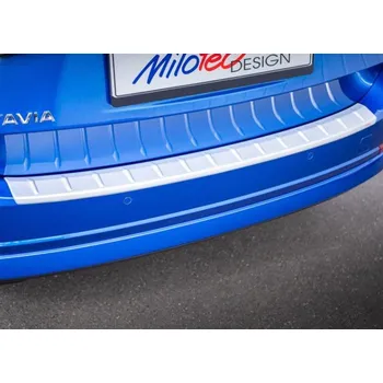 Auto-moto Milotec práh pátých dveří s výstupky pro Škoda Octavia IV Combi od r.v. 2019, stříbrný matný
