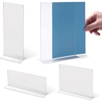 Reklamní Plexi stojánek tvaru T - oboustranný Formát A7, na šířku (TA7PXS)