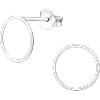 Náušnice Stříbrné náušnice Circle 10 mm Ag 925/1000