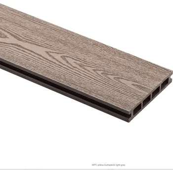 Terasové prkno Dřevoplastová deska - světle šedá 140x25x4000mm