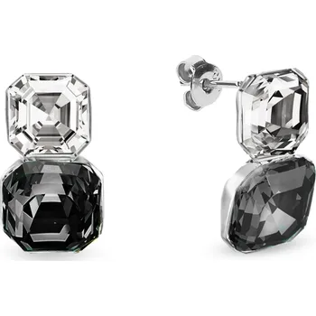 Náušnice Náušnice šedé se Swarovski Elements Imperial Duo KT44802CSN Silver Night
