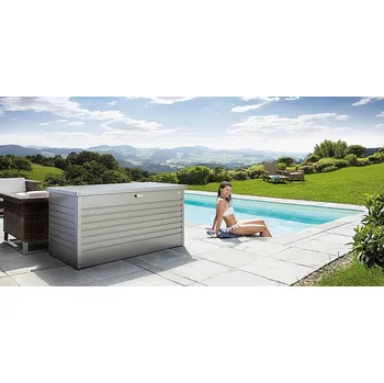 Zahradní úložný box Biohort Venkovní úložný box FreizeitBox 201 x 79 x 83 (šedý křemen metalíza)