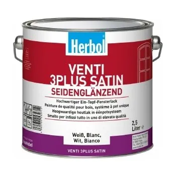 barva a nátěr na dřevo Herbol Venti 3Plus Satin barevný 1l