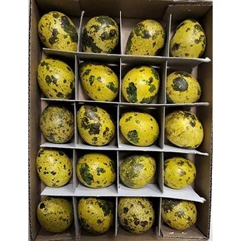 Velikonoční dekorace Křepelčí vejce barvená bal. 20 ks žlutá