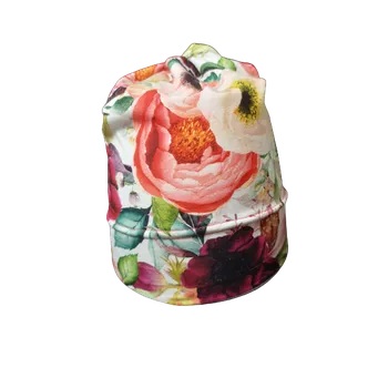 Kojenecká čepice Dino Dini Dívčí přechodová čepice 2120 květy Rozměr: 44