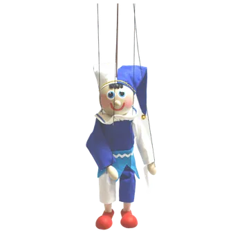 Dřevěná hračka Kašpárek Modrá