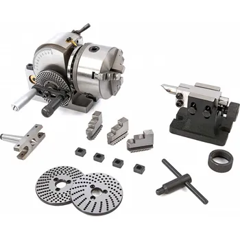 BS-0 precizní dělící hlava univerzální, sada s koníkem, dělicími kotoučky a sklíčidlem 125 mm (TrueTech)