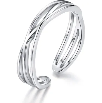 Prsten Elenys stříbrný prsten Překřížené vlnky Velikost: Nastavitelná 52-60 mm