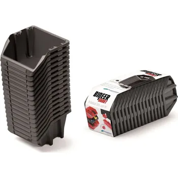 PROSPERPLAST Set úložných boxů 16ks BINEER SHORT SET 234x77x92 černý