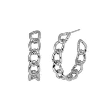 Náušnice ALEYOLÉ Stříbrné kruhové náušnice Tempest silver