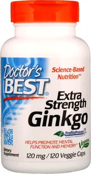 Přípravek na podporu paměti a spánku Doctor's Best Extra Strength Ginkgo 120 mg 120 cps.