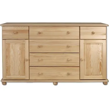Komoda KD124 dřevěná komoda z masivní borovice Drewmax (Kvalitní nábytek z borovicového masivu)