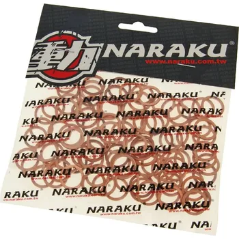 Těsnění pro motocykl Sada těsnících posložek měď Naraku 12x16x1,5mm 100ks NK150.70-100