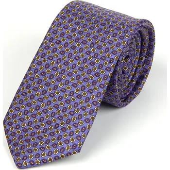 Kravata HEDVA ČESKÝ BROKÁT Kravata ČH 7 cm tisk tureček fialová