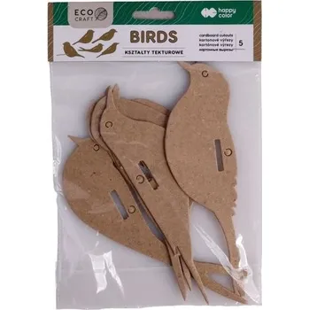 Set školních potřeb Zestaw kształtów tekturowych Bird 5szt HAPPY COLOR