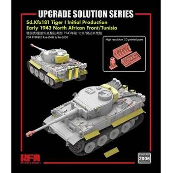 Plastikový model Ryefield model 1/35 Tiger I Heavy Tank Very Early 1943 Early North Africa Front / Tunisia Upgrade Parts Set