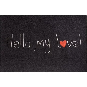 Rohožka Vnitřní čistící vstupní rohož FLOMA Mondial Hello my love - 50 x 75 x 0,5 cm
