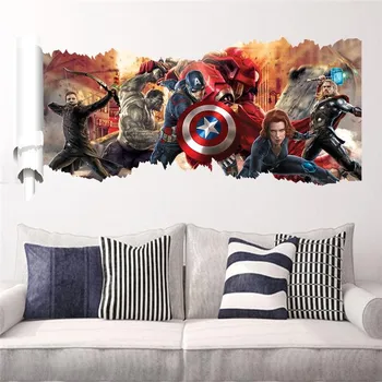 Samolepící dekorace Samolepka na zeď "Avengers" 90x46 cm