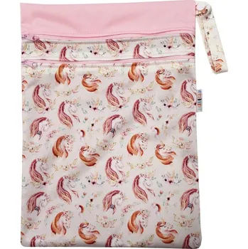 Pytel na pleny Breberky Pytel PUL dvoukomorový - Zasněný jednorožec L