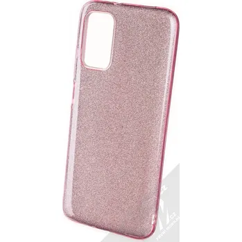 Pouzdro na mobilní telefon 1Mcz Shining TPU třpytivý ochranný kryt pro Xiaomi Redmi 9T, Poco M3 růžová (pink)