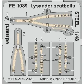 Plastikový model 1/48 Lysander seatbelts STEEL (EDU)