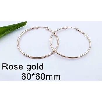 Náušnice Náušnice chirurgická ocel kruhy růžové zlato 20713