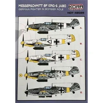 Plastikový model 1/48 Decals Bf 109G-6 JABO Fighter in Bomber Role