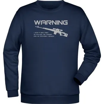 Pánská mikina Mikina BAD HABIT SVD Dragunov - námořní modrá