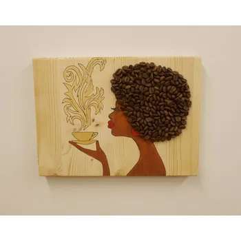 Dekorace - Madam Káva - žlutý hrnek,