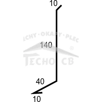 Zďové lemování vrchní 200 pozinkované