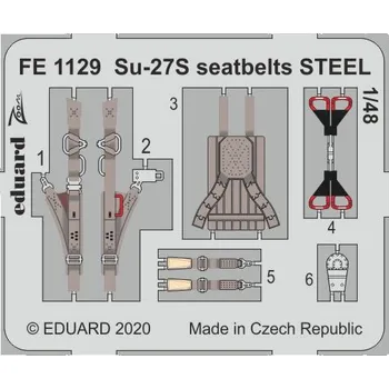 Plastikový model 1/48 Su-27S seatbelts STEEL (KITTYH.)