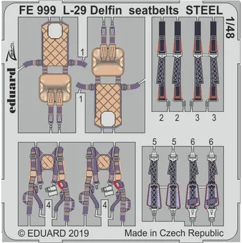 1/48 L-29 Delfin seatbelts STEEL (AMK)