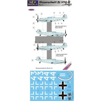 Plastikový model 1/32 Decals Messerschmitt Bf 109G-10 - Part 1