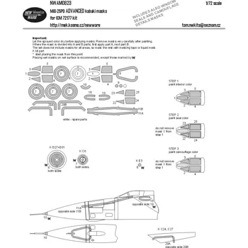Plastikový model 1/72 Mask MiG-25PD ADVANCED (ICM 72177)