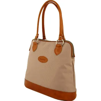 Kabelka Triton Ručně šitá kožená kabelka VALERIE - česká výroba; béžová