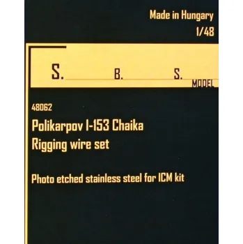 Plastikový model 1/48 Polikarpov I-153 Chaika Rigg.wire set (ICM)