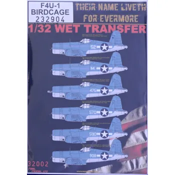 Plastikový model 1/32 Decals F4U-1 Corsair Birdcage