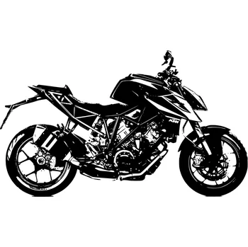 samolepka Merci-shop. Samolepka na zeď motorka KTM RC 390 ( 100 x 59 cm )