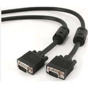 Kabel do PC GEMBIRD Kabel VGA propojovací 1,8m, černý (HD15M/M, dvojité stínění, feritová jádra) CC-PPVGA-6B