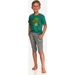Taro, dětské pyžamo 2215-Alan, krátký rukáv, zelená, vel. 104