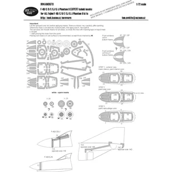 Plastikový model 1/72 Mask F-4B/C/D/E/EJ/G/J Phantom II EXPERT