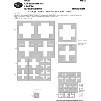 Plastikový model 1/48 Mask Dornier Do 217N-1 MARKING (ICM 48271)