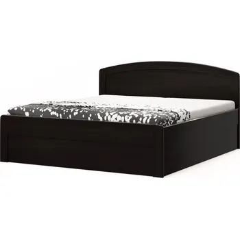 Postel BMB Postel Marika Art oblá - masivní buk Moření: černá, Provedení: Bez roštu, Rozměr: 180 x 200 cm