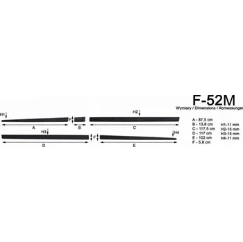Lišta karosérie Ochranné lišty dveří LDF52 Mercedes V-class 2014-