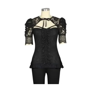 Gotický top dámský krajkový černý