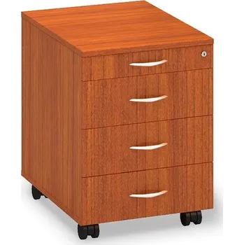 Zásuvkový kontejner Interiér Říčany ALFA-500 Mobilní kontejner se 4 zásuvkami 443 x 600 x 600mm buk Barva: Třešeň + doprava ZDARMA